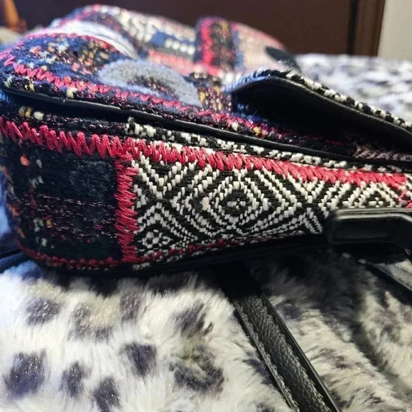 Desigual  | Patchwork Vegan Leather Crossbody/Shoulder Bag with Removable Strap - Picture 5 of 16